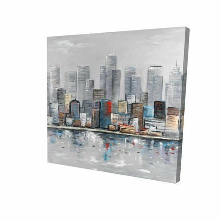 FONDO 16 x 16 in. Abstract City Skyline-Print on Canvas FO2788739